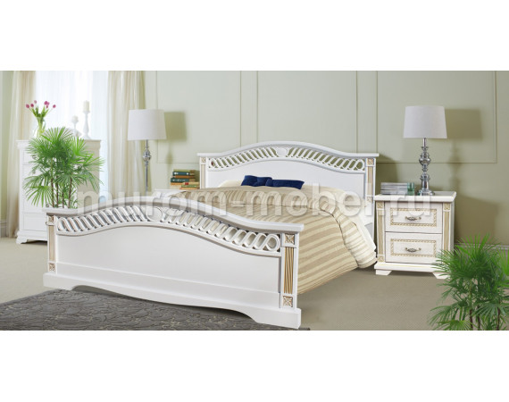 Кровать Милена (сосна, береза)