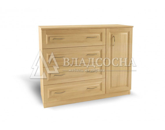 Комод 4 ящ. с дверкой из серии "Фиджи"