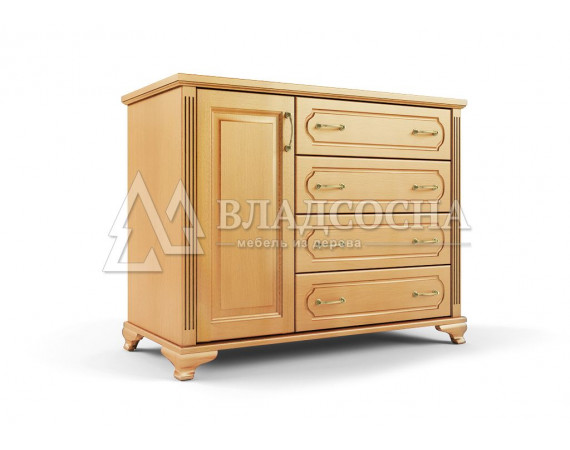 Комод 4 ящ. с дверкой из серии "Рейн"