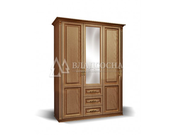 Шкаф 3-створчатый из сосны из серии "Дарина"