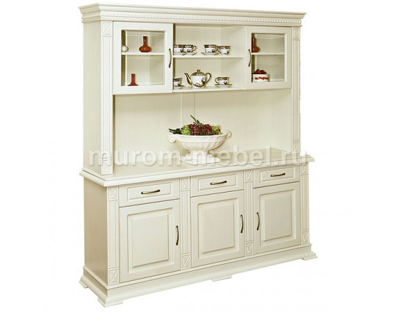 Шкаф комбинированный Флоренция-2 слоновая кость