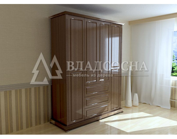 Шкаф четырехстворчатый из серии "Кардинал"