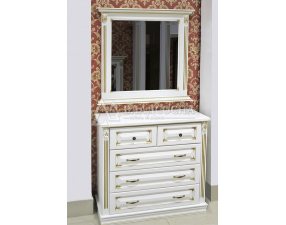 зеркало в раме из сосны к комоду Оливия